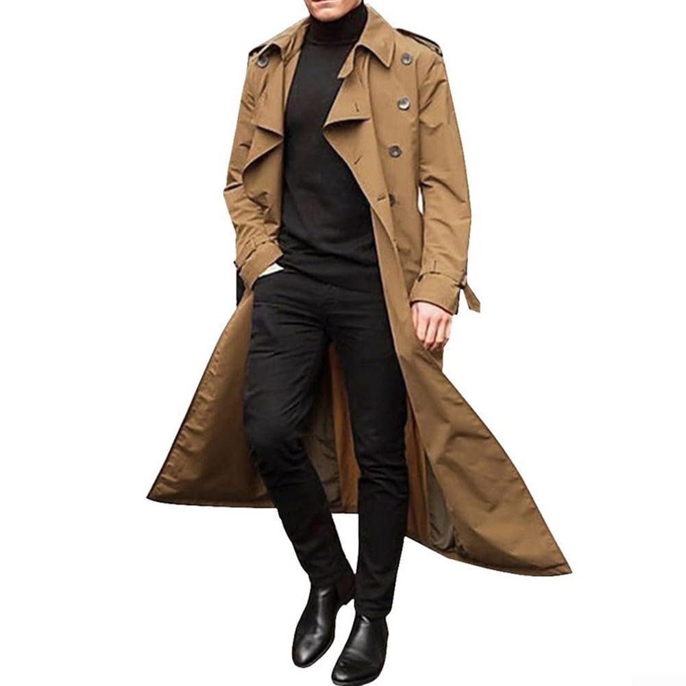 Manteau d'hiver chaud vintage pour homme avec finitions élégantes XL
