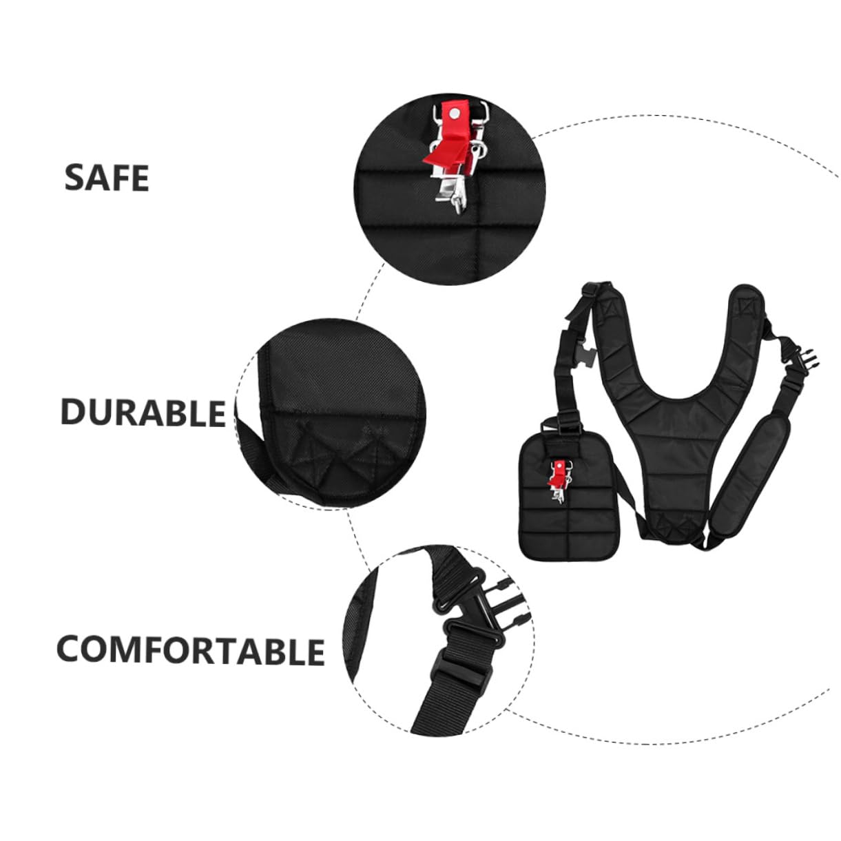 TOYANDONA 2 Piezas Arnés Acolchado de Hombro para Cortacésped de Cinturón para Recortadoras y Desbrozadoras Diseño Ergonómico y Duradero Accesorio Práctico para Jardinería