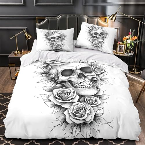 Housse de Couette Crâne Hypoallergénique en Microfibre Douce - 2