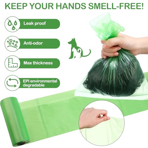 Image of Skyygemm 192 Sets Dog Poop Waste Bags with 192 Dog Poop Bag with Dispenser Bulk Pet Waste Disposal Bag Puppy Pet Supplies for Walking Travel Outdoor, Dogs Odorless Leakproof