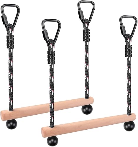 Miniatura 8 de BeneLabel 2 barras de obstáculos Ninja Monkey, barras de carrera de obstáculos, juego al aire libre, carrera de obstáculos para equipo de