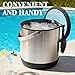 7QT/6.8L Large Insulated Ice Bucket for Parties, Double-Wall Beverage Bucket with Scoop & Lid,Keeps Champagne, Wine, Beer Chill for Parties (Black)