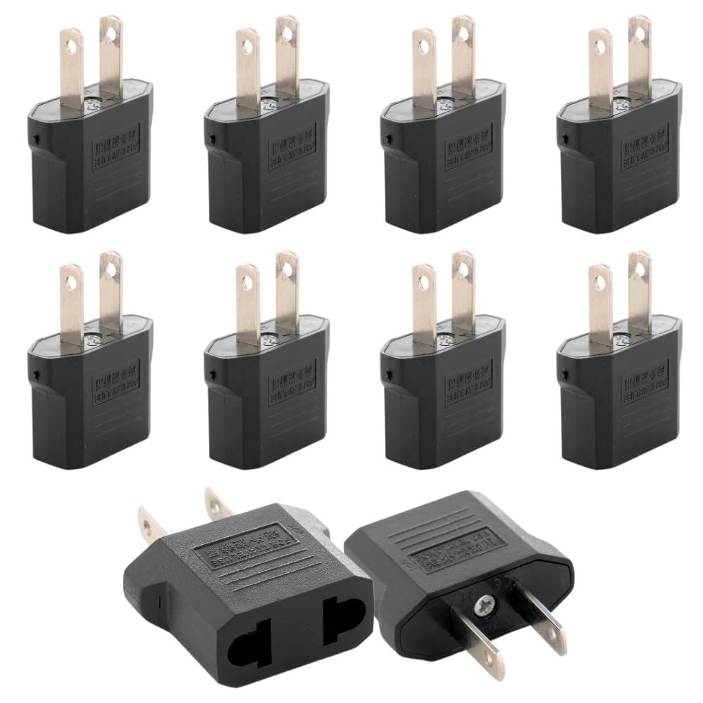 Hi-Plasst India to USA Converter Plug 2 Pin| Travel Adapter 10-Pieces Pack Universal Type A Plug Adapter for US, Canada, Mexico, Japan, Thailand | for Indian Devices (Pack of 10)-image-36