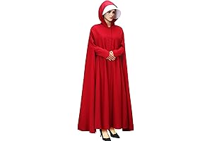 Handmaid's Tale Aunt Lydia Red Hooded Cape Costume