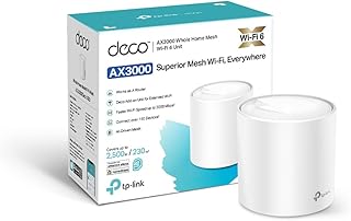 TP-Link Deco X50 AX3000 Whole Home AI-Driven Mesh Wi-Fi 6 System, Dual-Band with Gigabit Ports, Coverage up to 2,500 ft2, Connect up to 150 devices, 1 GHz Dual-Core CPU, HomeShield Security, Pack of 1
