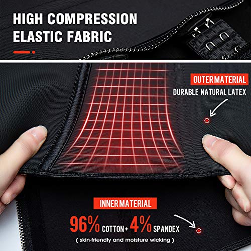 Ashlone Latex Waist Trainer Corset Underbust Sport Cincher Womens Workout Body Shaper Black #TOP5