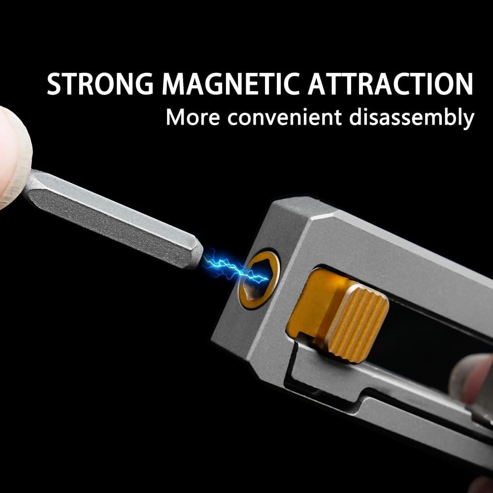 Titanium Alloy Screwdriver Magnetic Small Maintenance Combination Multifunctional Portable Outdoor Tools image 3