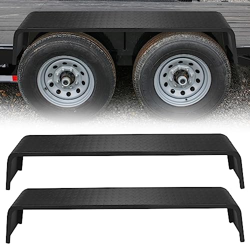 MERXENG Trailer Fenders, Heavy Duty Plate Steel Fenders for 13