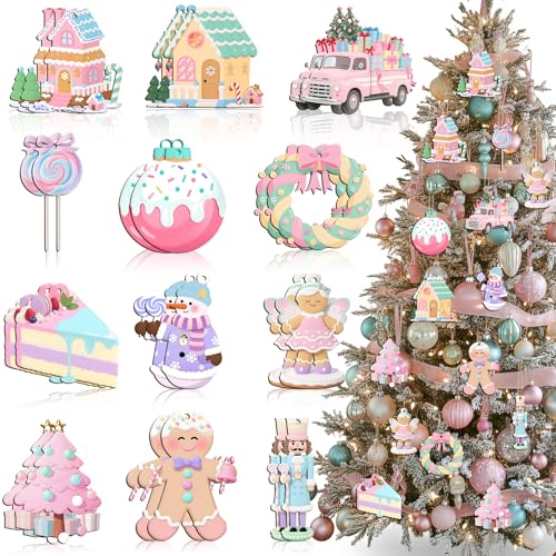 Dreamy Pastel Candy Christmas Ornaments