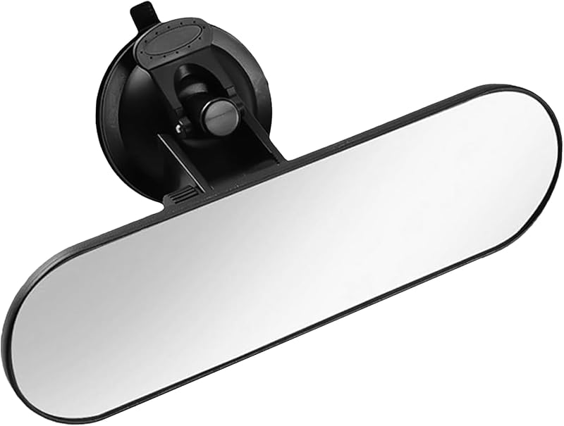 Espelho retrovisor interno GKmow com ventosa, ajustável e antirreflexo – 1 unidade branco