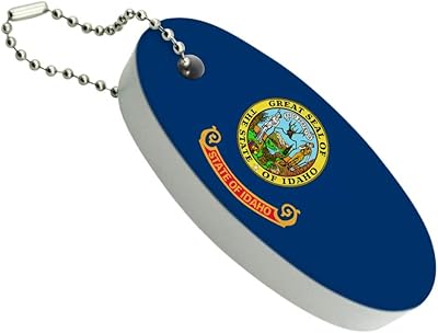 GRAPHICS & MORE Idaho State Flag Floating Keychain Oval Foam Fishing Boat Buoy Key Float
