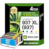 Couleur: 1 x Noir 937, 1 x Cyan 937, 1 x Jaune 937, 1 x Magenta 937 Mutipack 937e 937XL Cartouches