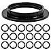 20pcs Light Fixture Parts Ring Socket Lamp Shade Socket Holder Lamp Shade Ring Adapter Ring Bulb Light Bulb Adapter Lamp Holder Black Lamp Shade E12 Chandelier Lamps Plastic