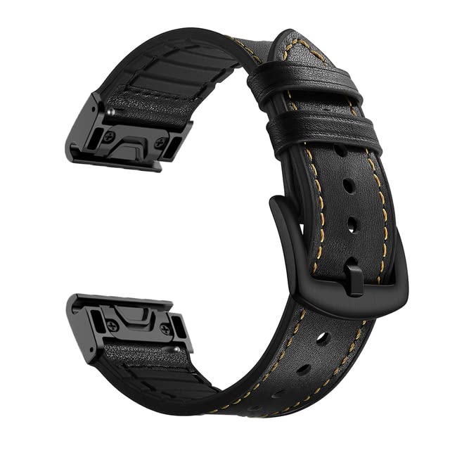 Bracelet en cuir Garmin Fenix 5X et 7X ideal du bureau aux sorties citadines