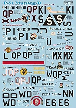 Print Scale 48-039 - 1/48 Decal for P-51 Mustang-D Aircraft