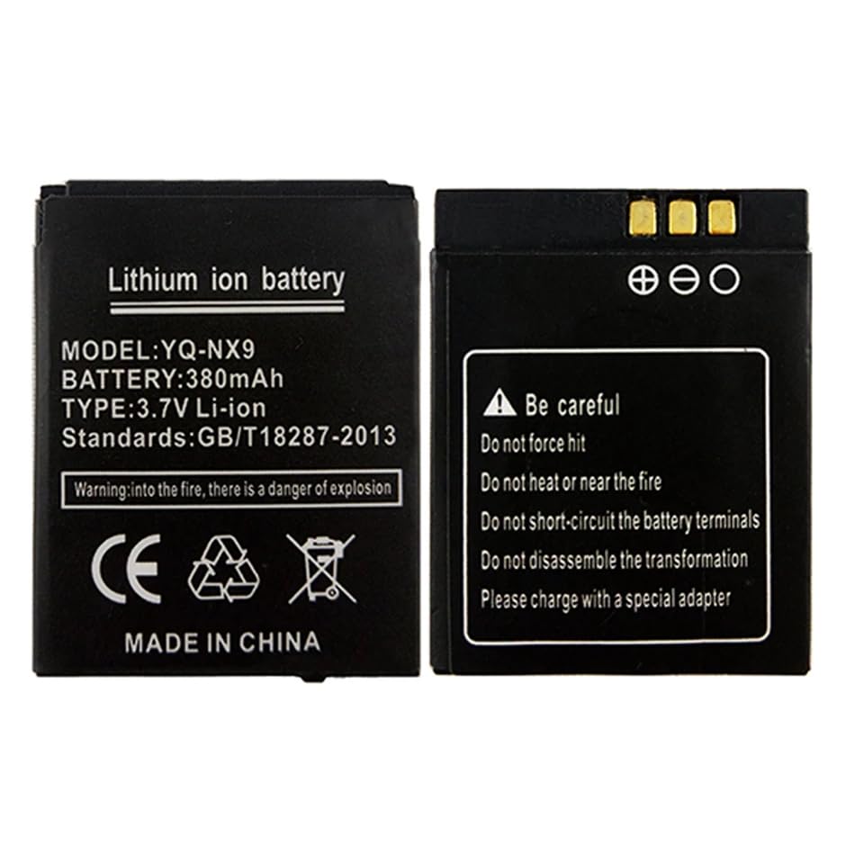 RYX NX9 Smart Watch Battery, 380mAh 3.7v Compatible for Smart Watch DZ09 W8 Q18(2PCS)