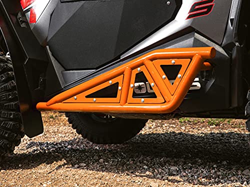 Superatv Heavy-Duty Nerf Bars For 2014+ Polaris Rzr Xp 1000 / 2016-2020 Rzr S 1000 | Orange | 2-Seater | Constructed Of 3 Mm Carbon Steel | Uv-Resistant Powder Coat Finish | Easy Installation! #TOP5