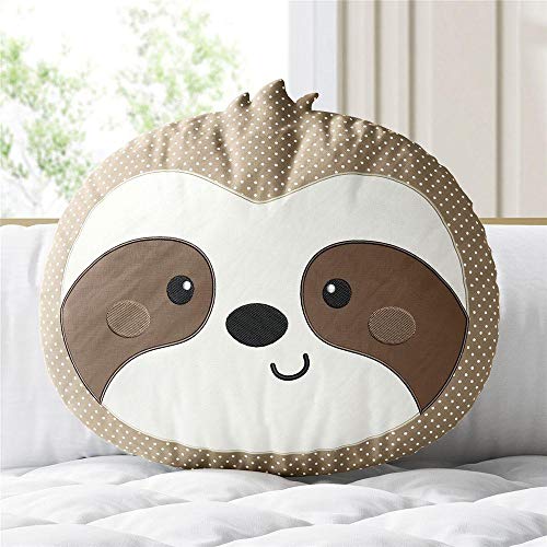 Almofada Bebê Amiguinho Bicho-preguiça 30cm Grão de Gente