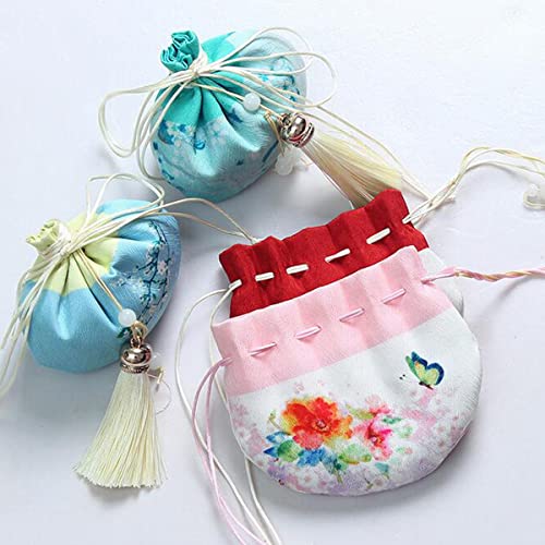 4 Bolsitas de Seda Chinas para Joyas con Cordón miniatura 6