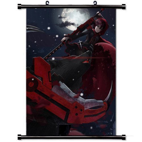 Home Decor Japanese cartoon Art Cosplay Poster with Ruby Rose Rwby Anime Wall Scroll Poster Fabric Painting 23.6 X 35.4 Inch (60cm X 90 cm)