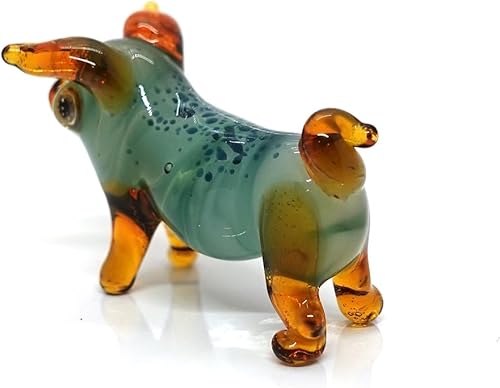 Miniatura 5 de Figurita de Cerdo en Miniatura de Vidrio Animal de Vidrio Soplado Hecho a Mano Linda Escultura de Cerdo Coleccionable Decoración de Jardín de