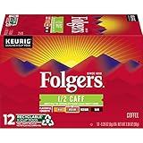 Folgers Half-Caff Coffee, Medium Roast, 72 Keurig K Cup Pods