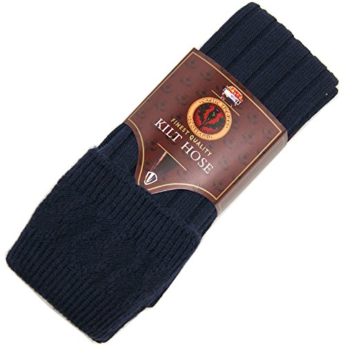 Navy Blue Kilt Hose Socks2