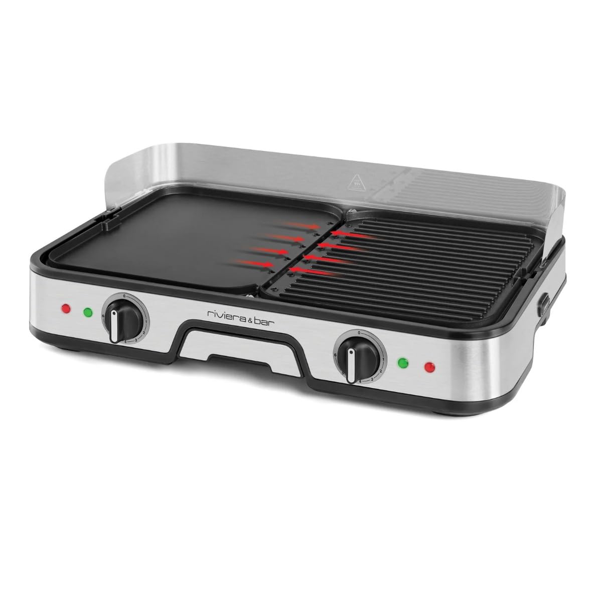 Plancha RIVIERA & BAR - QPL525 - Surface de cuisson 45,5 x 29cm - 6 a 8 personnes - 2000W