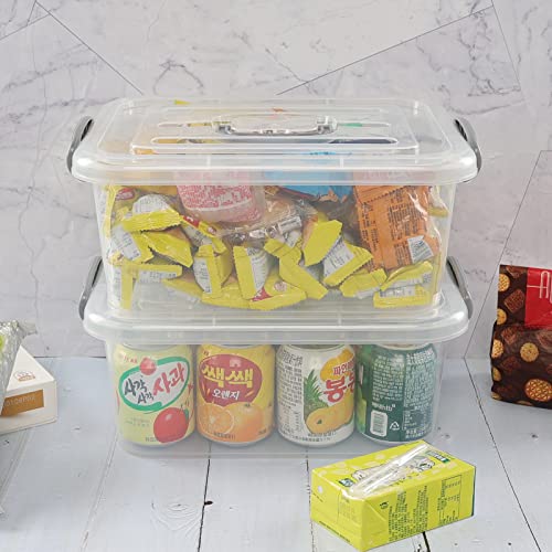 Ortodayes Clear Storage Boxes With Lids, 8 Liter Storage Bins Set Of 2 #TOP4