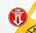 12 Pcs Fire Extinguisher Inside Sign,4 Inches Reflective Fire Equipment Labels Industrial Safety Signage Stickers