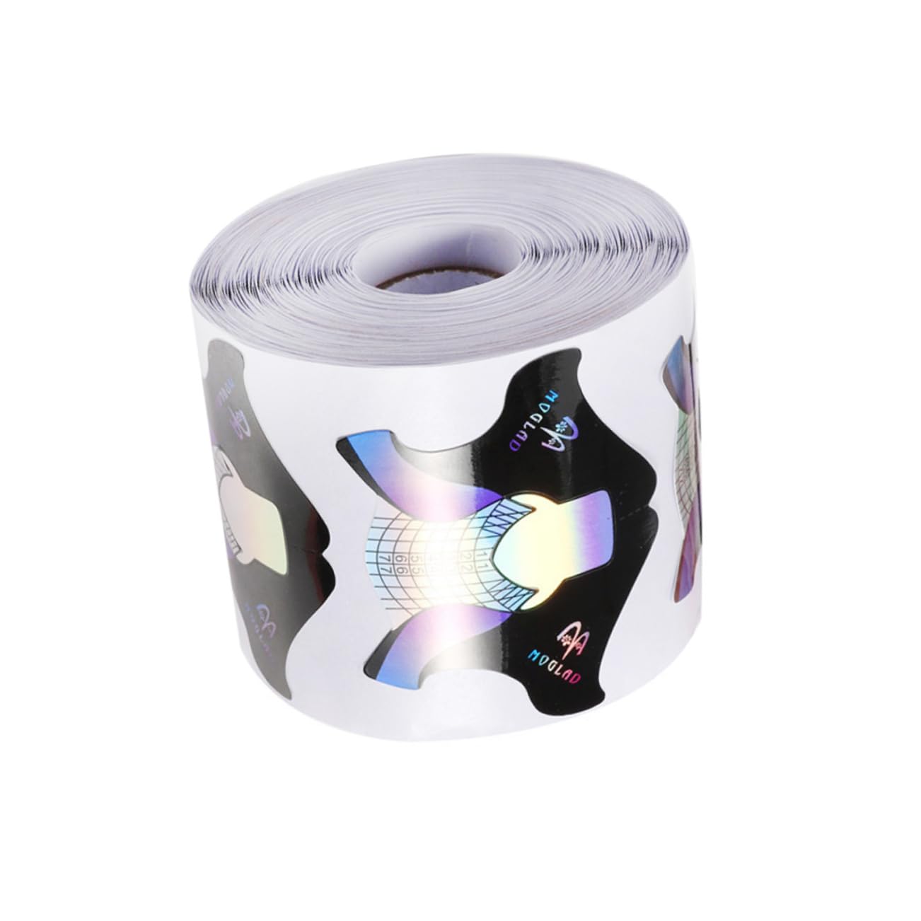 Healeved 100pcs Fish-shaped Nail Art Extended Paper Trays Thickened Crystal Nail Extension Stickers for Manicure and