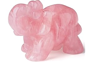 2" Rose Quartz Elephant Decor: A Touch of Harmony for Your Space