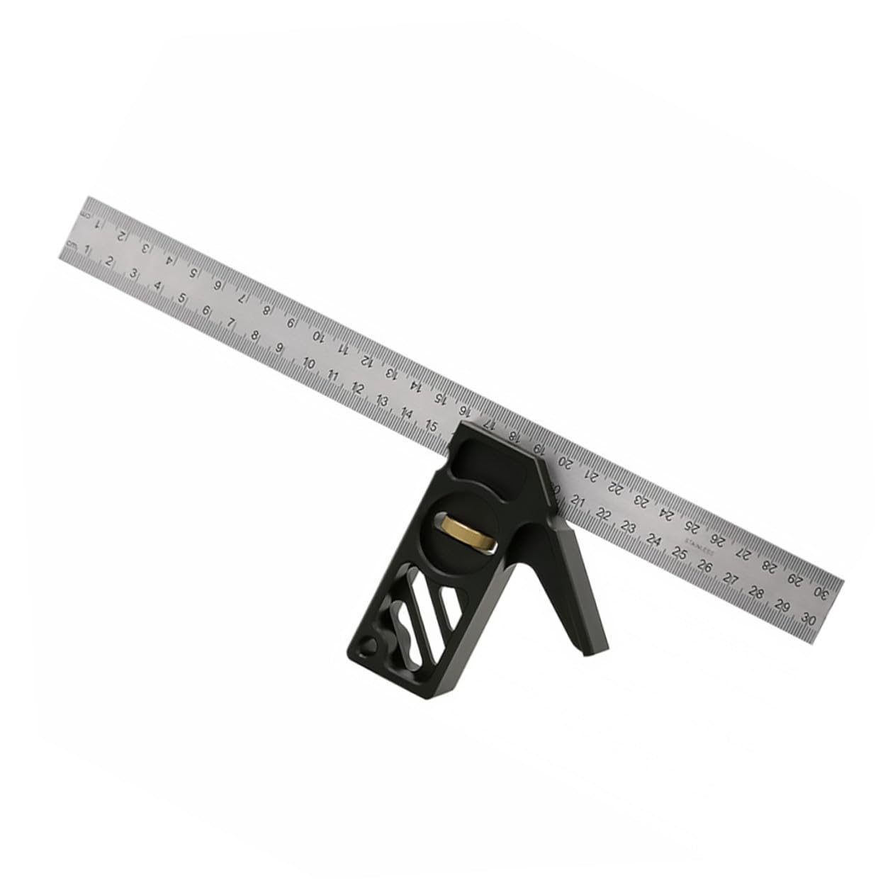 2 Piezas Escuadra Combinada para Carpintería 45° y 90° de Acero, Regla de Enmarcado Compacta y Portátil para Medición Precisa en Bricolaje y Trabajo en Madera