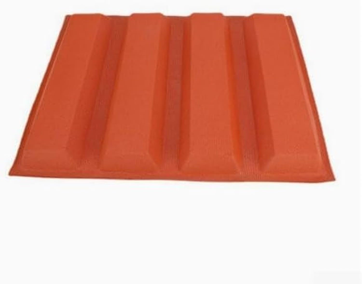 Molde de Silicona Antiadherente para Pan y Salchichas, 4/5/12 cavidades, USA para Hornear Pan, opción Negra de 12 moldes, Set, Orange, 4-Grid