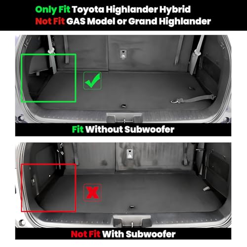 Image of LASFIT Floor Mats & Cargo Mat for Toyota Highlander 2020-2026 (Fit Hybrid, 7&8Seats), All Weather Fit TPE Floor Liners, 3 Rows & Cargo Liner Back Seat Cover for Highlander car mats(Not Subwoofer)