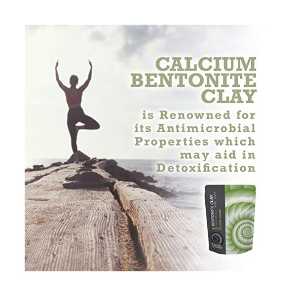 FOSSIL POWER CALCIUM BENTONITE CLAY 2lb - Natural Clay Powder for Cleansing- Best Hair and Facial Treatment for Radiant Skin