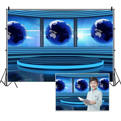 TTQYFNM 10x8ft Studio TV Backdrop for News & Streaming