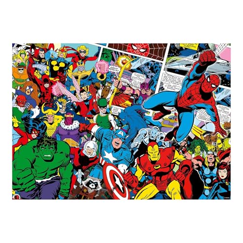 Ravensburger - Puzzle 1000 peças Marvel Challenge | Puzzle para adultos 70 x 50 cm | 1000 adultos | quebra-cabeças crianças + 14 anos | puzzle 1000 peças da marca