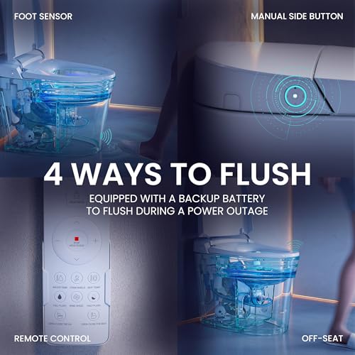 Image of Swiss Madison Viro V20 Smart Toilet 12 inch Rough-in ADA Height in Glossy White with Foam Shield, Integrated Tank, Auto Open /Close, Foot Sensor