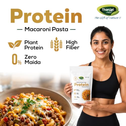 Image of Thanjai Natural Protein Pasta | 14g Plant Protein | 7.7g Dietary Fiber | Zero Maida | Healthy Alternative to Regular Pasta 200g