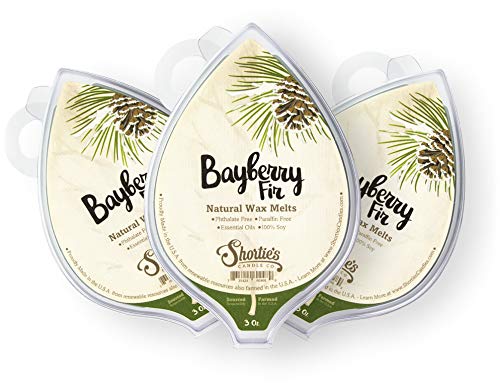 Bayberry Fir Natural Soy Wax Melts 3 Pack - 3 Highly Scented 3 Oz. Bars - Made with 100% Soy and Essential Fragrance Oils - Phthalate & Paraffin Free, Vegan, Non-Toxic