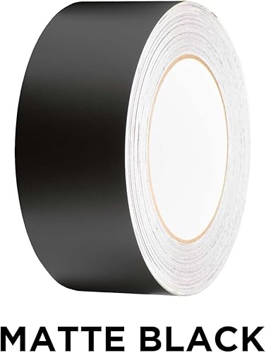 Miniatura 2 de Kit de envoltura de vinilo negro mate de 2 pulgadas x 25 pies, calcomanía adhesiva para oscurecer cromo, cubrir molduras de ventana y puerta,