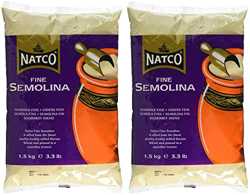 Natco Foods Semolina Fine, 1.5kg (Pack of 2) Y
