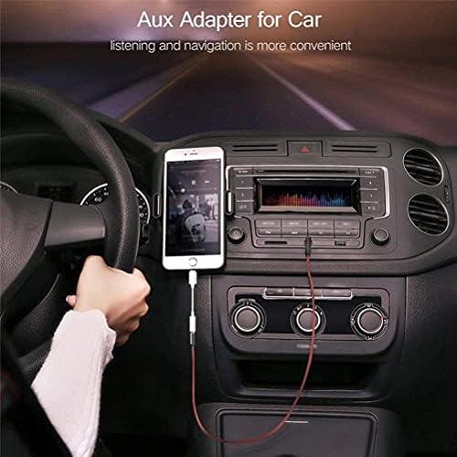 Headphone Adapter for iPhone to 3.5mm Earphones Cable Jack Aux Audio Dongle Adaptor Converter Splitter Accessories Compatible with iPhone 13/12/11 Pro/X/XS/XR/8/7Plus, Support all iOS system
