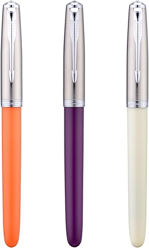 Vista 8 de Juego de 3 plumas estilográficas Jinhao 86 (negro, rojo vino y verde resina) punta extrafina con convertidor de tinta recargable Retro