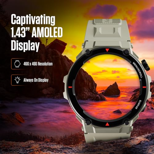 Image of Fastrack Xtreme PRO Smartwatch with 1.43 inch AMOLED Display with 466 * 466 Pixel Resolution|SingleSync BT Calling|AI Voice Assistant|100+ Sports Modes and Watchfaces|Upto 5 Day Battery|IP68