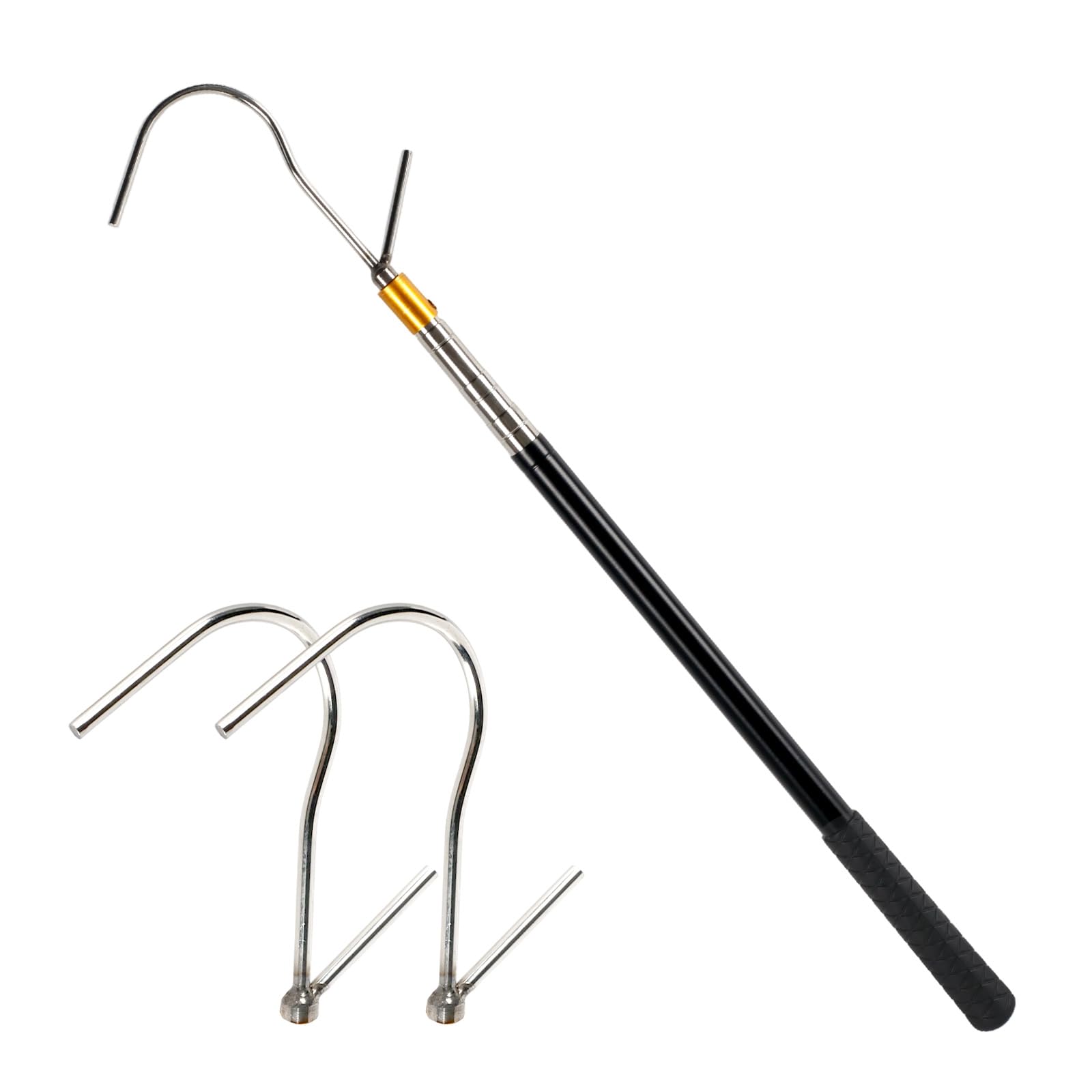 Asta Telescopica da 41 a 150 cm con Gancio in Acciaio Inox, Bastone Telescopico
