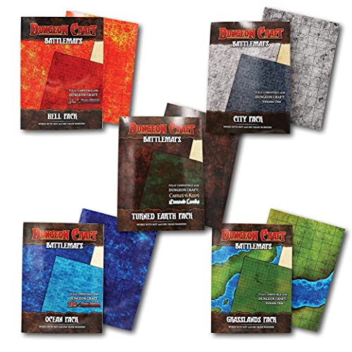 Ultimate Cartographer's Bundle Including City, Grasslands, Ocean, Hell, and Turned Earth Reversible,...