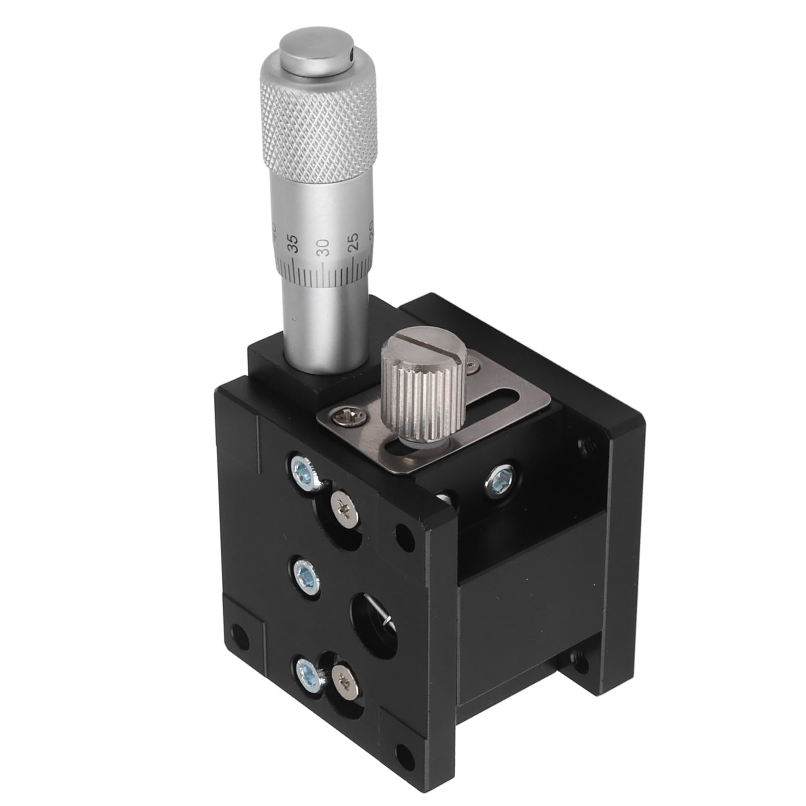 Plataforma deslizante de eje Z de aleación de aluminio con etapa lineal manual, plataforma de ajuste micrométrico con rodamiento de rodillos cruzados para instrumentos y