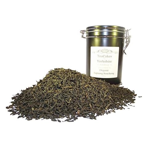 Organic Lapsang Souchong Tea Gift Caddy 100g Airseal Black Loose Leaf Tea by TeaCakes of Yorkshire Cover